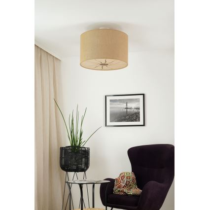 Brilagi - Επιτοίχιο φωτιστικό COUNTRY ROLLER 1xE27/15W/230V διάμ. 50 εκ. μπεζ