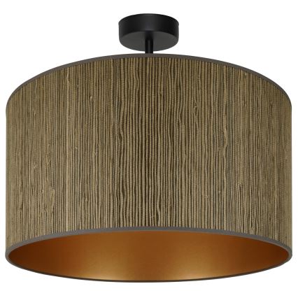 Brilagi - Επιτοίχιο φωτιστικό BOSTON ROLLER 1xE27/15W/230V διάμ. 45 εκ. καφέ/χρυσό ψάθα