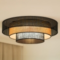 BRILAGI - Οροφής φωτιστικό LED DAKOTA LUNETA LED/12W/230V διάμ. 60 εκ. 3000K/4000K/6400K μαύρο/ρατάν