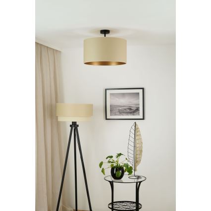 Brilagi - Επιτοίχιο φωτιστικό OREGON ROLLER VEGE 1xE27/15W/230V διάμ. 45 εκ. μπεζ