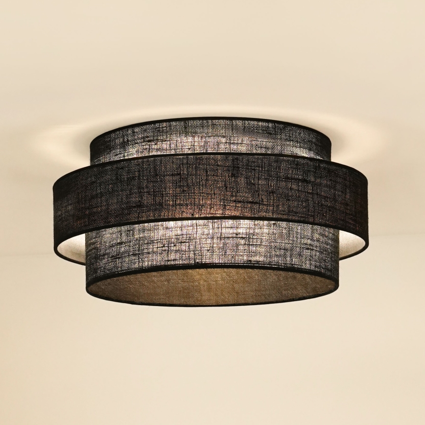 Brilagi - Οροφής φωτιστικό SPACE YUTE LED/12W/230V διάμ. 50 εκ. 3000K/4000K/6400K μαύρο
