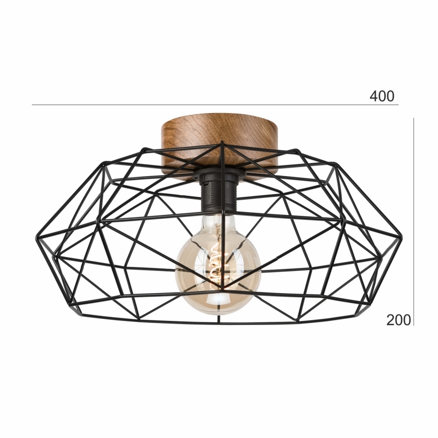 Brilagi - Οροφής φωτιστικό WOODY BASKET 1xE27/60W/230V δρυς καρυδιά
