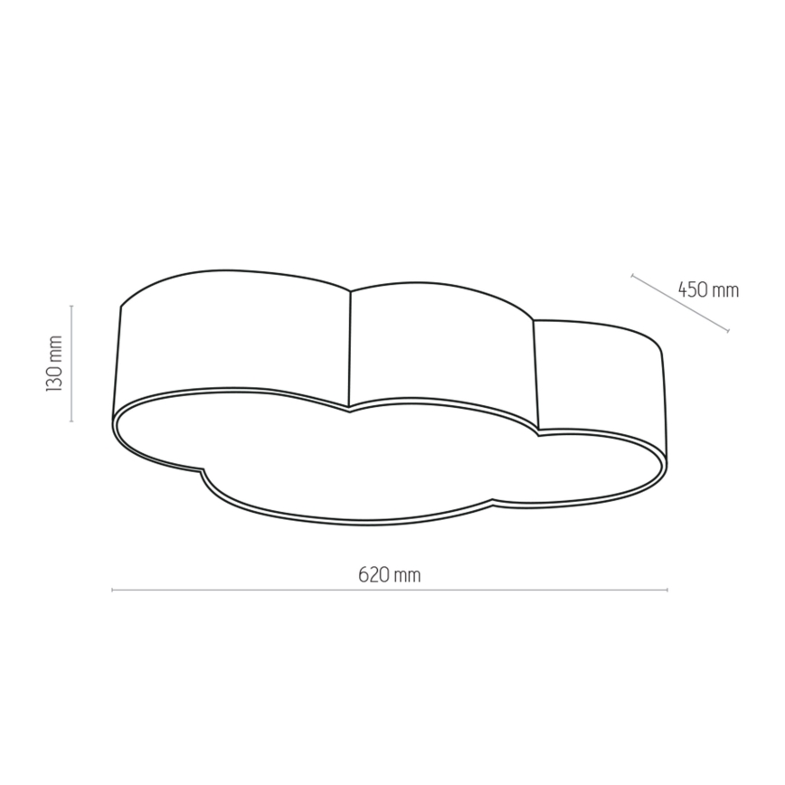 Brilagi - Παιδικό φωτιστικό οροφής NIMBUS 4xE27/15W/230V γκρι