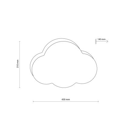 Brilagi - Παιδικό φωτιστικό οροφής NIMBUS MINI 2xE27/15W/230V ροζ