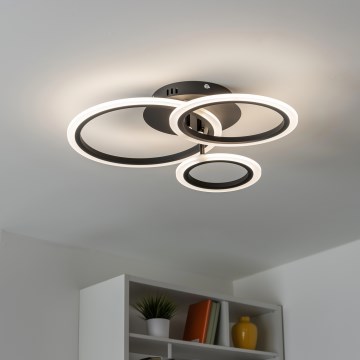 Brilagi -Πλαφονιέρα ντιμαριζόμενη LED ORBITS LED/40W/230V 3000-6500K μαύρο + τηλεχειριστήριο