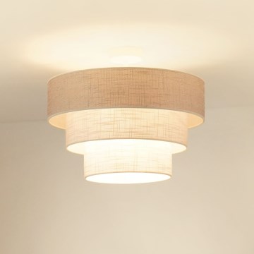 Brilagi - Πλαφονιέρα οροφής ALASKA LUNETA 1xE27/15W/230V διάμετρος 45 cm γκρι/κρεμ