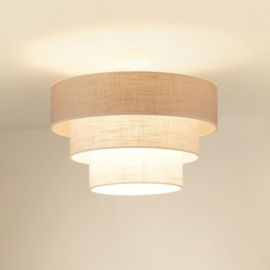Brilagi - Πλαφονιέρα οροφής ALASKA LUNETA 1xE27/15W/230V διάμετρος 45 cm γκρι/κρεμ