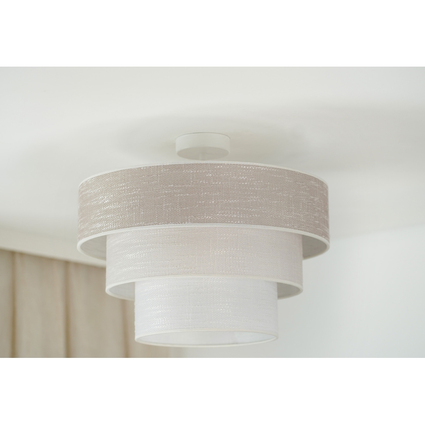 Brilagi - Πλαφονιέρα οροφής ALASKA LUNETA 1xE27/15W/230V διάμετρος 45 cm γκρι/κρεμ