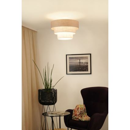 Brilagi - Πλαφονιέρα οροφής ALASKA LUNETA 1xE27/15W/230V διάμετρος 45 cm γκρι/κρεμ