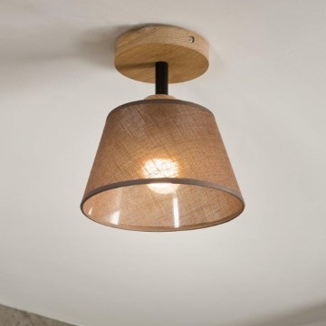 Brilagi - Πλαφονιέρα οροφής ANTHONY 1xE14/60W/230V δρυς/καφέ