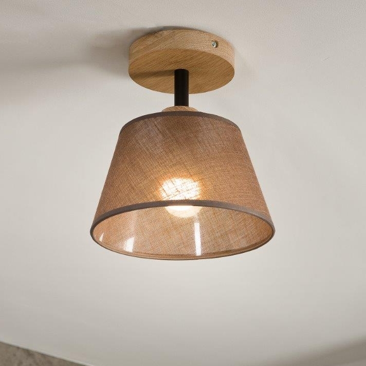 Brilagi - Πλαφονιέρα οροφής ANTHONY 1xE14/60W/230V δρυς/καφέ