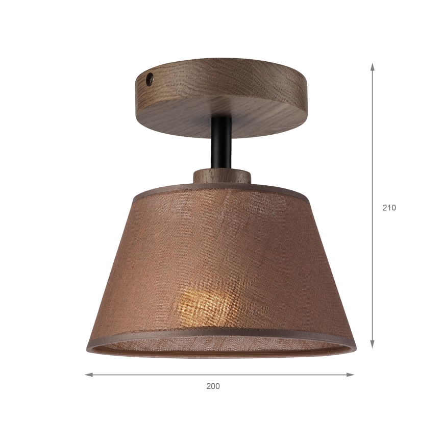 Brilagi - Πλαφονιέρα οροφής ANTHONY 1xE14/60W/230V δρυς/καφέ