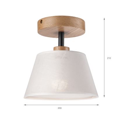 Brilagi - Πλαφονιέρα οροφής ANTHONY 1xE14/60W/230V δρυς/λευκό