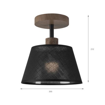 Brilagi - Πλαφονιέρα οροφής ANTHONY 1xE14/60W/230V δρυς/μαύρο