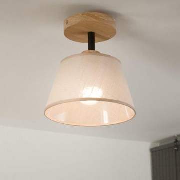 Brilagi - Πλαφονιέρα οροφής ANTHONY 1xE14/60W/230V δρυς/μπεζ
