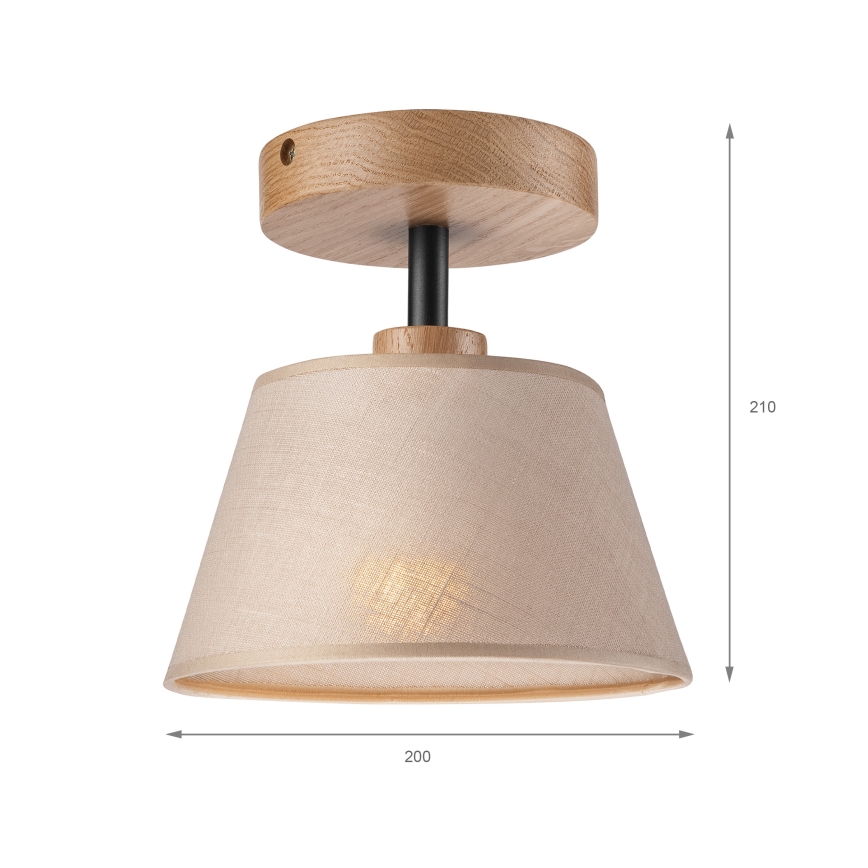 Brilagi - Πλαφονιέρα οροφής ANTHONY 1xE14/60W/230V δρυς/μπεζ