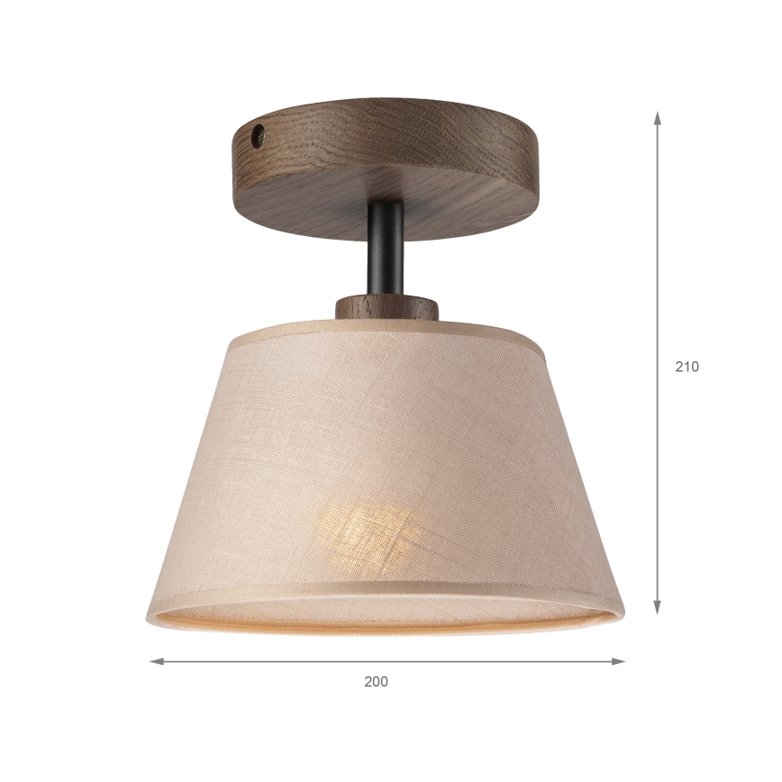 Brilagi - Πλαφονιέρα οροφής ANTHONY 1xE14/60W/230V δρυς/μπεζ