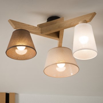 Brilagi - Πλαφονιέρα οροφής ANTHONY 3xE14/40W/230V δρυς