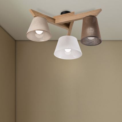 Brilagi - Πλαφονιέρα οροφής ANTHONY 3xE14/40W/230V δρυς