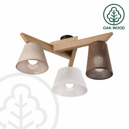 Brilagi - Πλαφονιέρα οροφής ANTHONY 3xE14/40W/230V δρυς