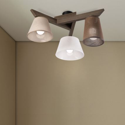Brilagi - Πλαφονιέρα οροφής ANTHONY 3xE14/40W/230V δρυς