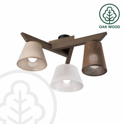 Brilagi - Πλαφονιέρα οροφής ANTHONY 3xE14/40W/230V δρυς