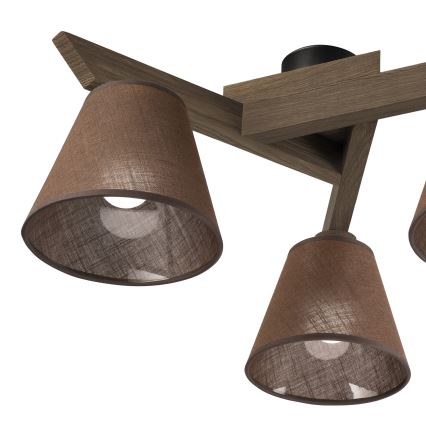 Brilagi - Πλαφονιέρα οροφής ANTHONY 3xE14/40W/230V δρυς/καφέ