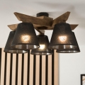 Brilagi - Πλαφονιέρα οροφής ANTHONY 5xE14/40W/230V δρυς/μαύρο
