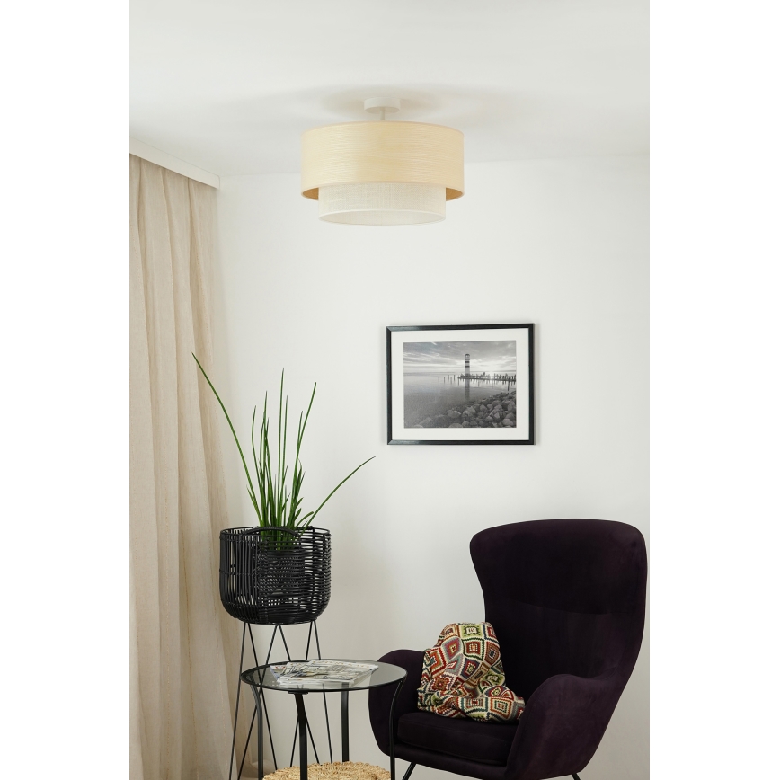 Brilagi - Πλαφονιέρα οροφής ARIZONA BOHO 1xE27/15W/230V διάμετρος 45 cm κρεμ/μπεζ
