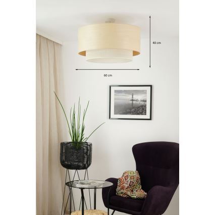 Brilagi - Πλαφονιέρα οροφής ARIZONA BOHO 1xE27/15W/230V διάμετρος 60 cm μπεζ