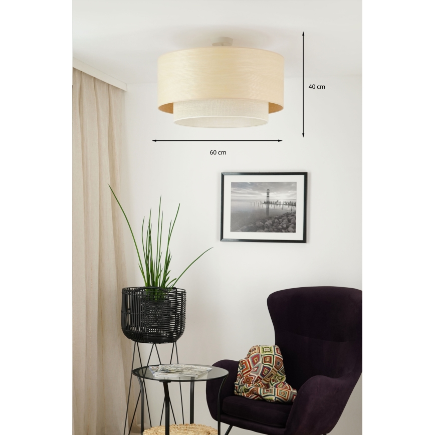 Brilagi - Πλαφονιέρα οροφής ARIZONA BOHO 1xE27/15W/230V διάμετρος 60 cm μπεζ