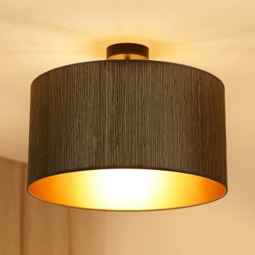 Brilagi - Πλαφονιέρα οροφής BOSTON ROLLER 1xE27/15W/230V διάμετρος 45 cm straw καφέ/χρυσό