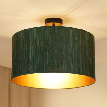 Brilagi - Πλαφονιέρα οροφής BOSTON ROLLER 1xE27/15W/230V διάμετρος 45 cm straw πράσινο/χρυσό