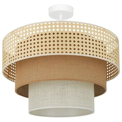 Brilagi - Πλαφονιέρα οροφής CEDAR LUNETA 1xE27/15W/230V διάμετρος 45 cm μπεζ/καφέ/κρεμ