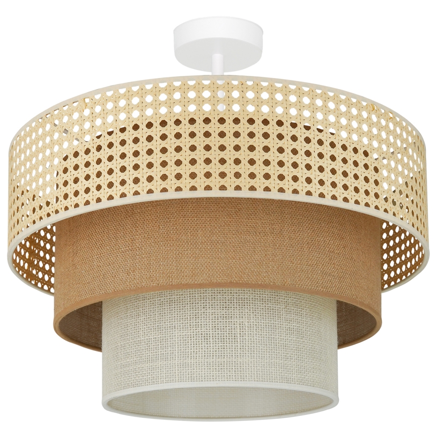 Brilagi - Πλαφονιέρα οροφής CEDAR LUNETA 1xE27/15W/230V διάμετρος 45 cm μπεζ/καφέ/κρεμ