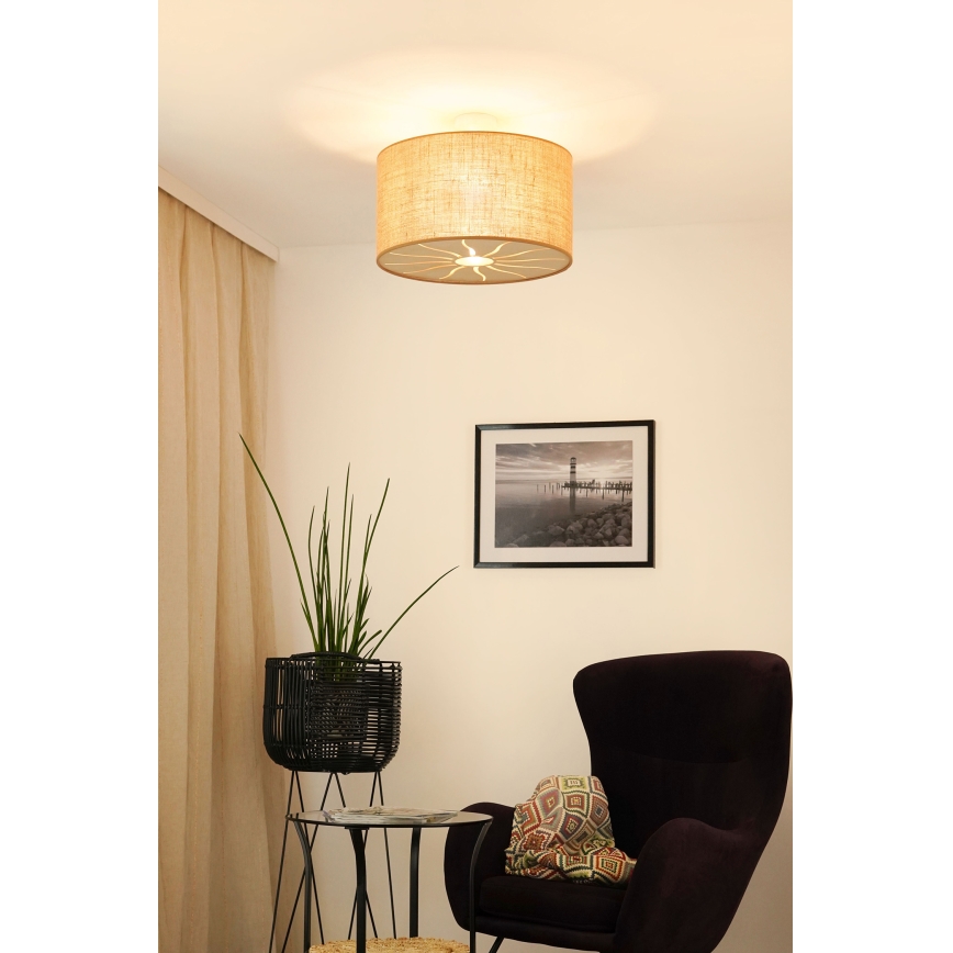 Brilagi - Πλαφονιέρα οροφής COUNTRY ROLLER 1xE27/15W/230V διάμετρος 45 cm μπεζ