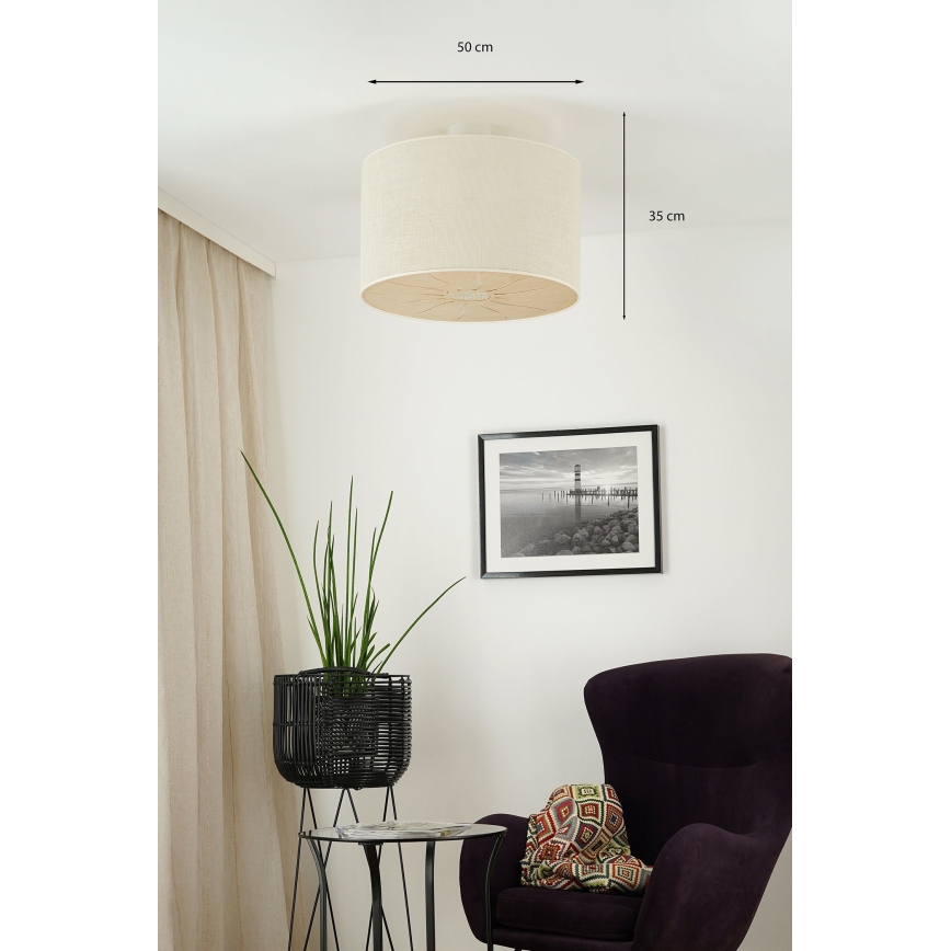 Brilagi - Πλαφονιέρα οροφής COUNTRY ROLLER 1xE27/15W/230V διάμετρος 50 cm κρεμ