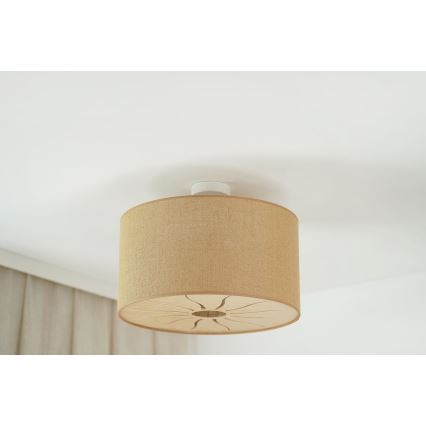 Brilagi - Πλαφονιέρα οροφής COUNTRY ROLLER 1xE27/15W/230V διάμετρος 50 cm μπεζ