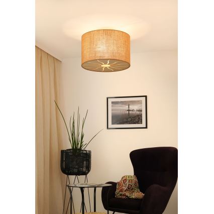 Brilagi - Πλαφονιέρα οροφής COUNTRY ROLLER 1xE27/15W/230V διάμετρος 50 cm μπεζ