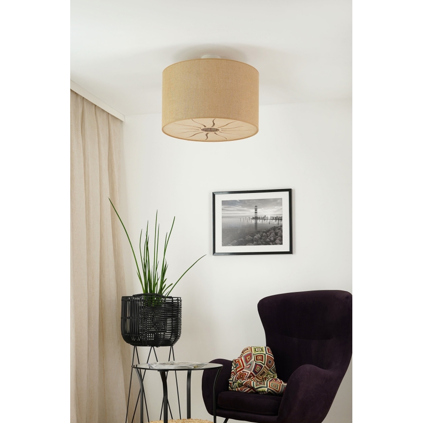 Brilagi - Πλαφονιέρα οροφής COUNTRY ROLLER 1xE27/15W/230V διάμετρος 50 cm μπεζ