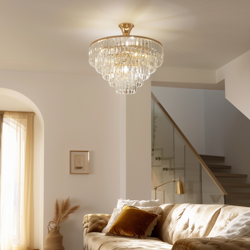 Brilagi - Πλαφονιέρα οροφής CRYSTAL 5xE14/40W/230V χρυσό