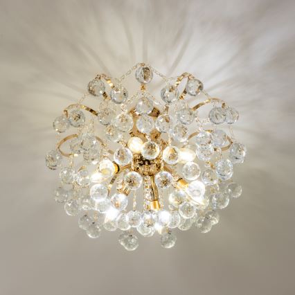 Brilagi - Πλαφονιέρα οροφής CRYSTAL 6xE14/60W/230V χρυσό