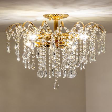 Brilagi - Πλαφονιέρα οροφής CRYSTAL 6xE14/60W/230V χρυσό