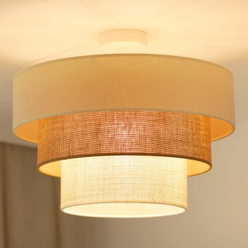 Brilagi - Πλαφονιέρα οροφής DENVER LUNETA 1xE27/15W/230V διάμετρος 45 cm μπεζ/καφέ/κρεμ