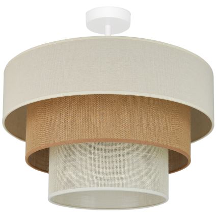 Brilagi - Πλαφονιέρα οροφής DENVER LUNETA 1xE27/15W/230V διάμετρος 45 cm μπεζ/καφέ/κρεμ