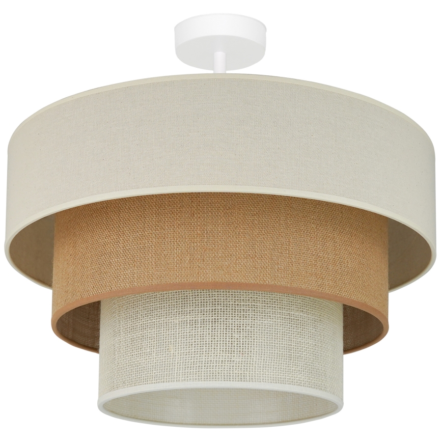 Brilagi - Πλαφονιέρα οροφής DENVER LUNETA 1xE27/15W/230V διάμετρος 45 cm μπεζ/καφέ/κρεμ