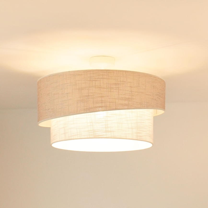 Brilagi - Πλαφονιέρα οροφής DOVER SHINE 1xE27/15W/230V διάμετρος 50 cm γκρι/κρεμ