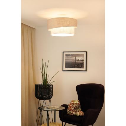 Brilagi - Πλαφονιέρα οροφής DOVER SHINE 1xE27/15W/230V διάμετρος 50 cm γκρι/κρεμ