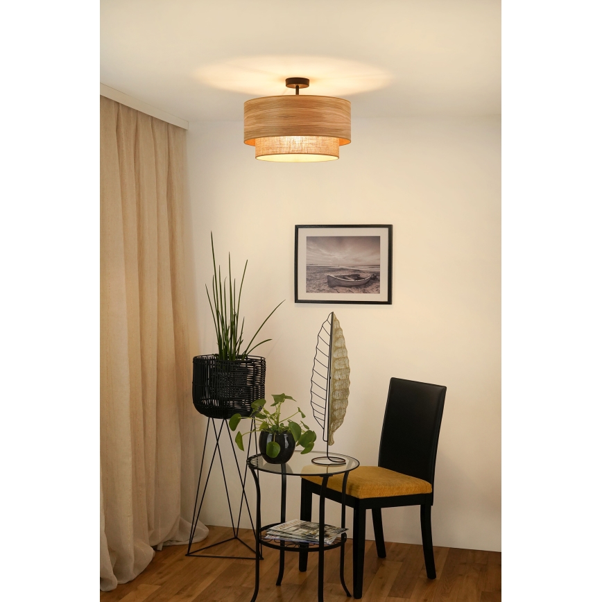 Brilagi - Πλαφονιέρα οροφής MONTANA BOHO 1xE27/15W/230V διάμετρος 45 cm καφέ
