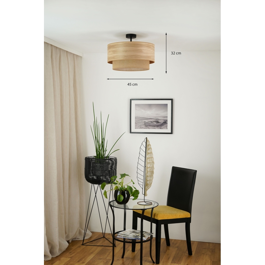 Brilagi - Πλαφονιέρα οροφής MONTANA BOHO 1xE27/15W/230V διάμετρος 45 cm καφέ